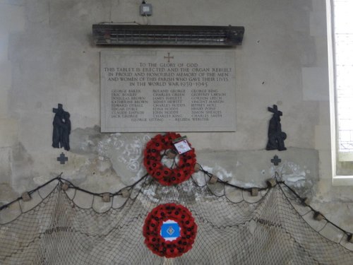 World War II Memorial Holy Trinity and All Saints Church