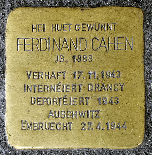 Stolperstein 24 Avenue de la Gare