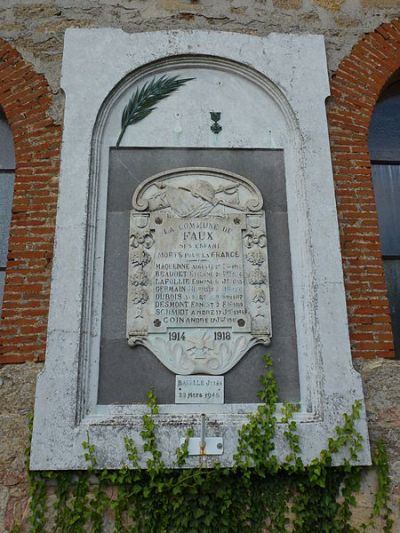 Oorlogsmonument Faux