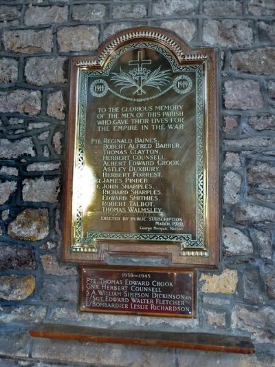 War Memorial St. Wilfrid Church #1
