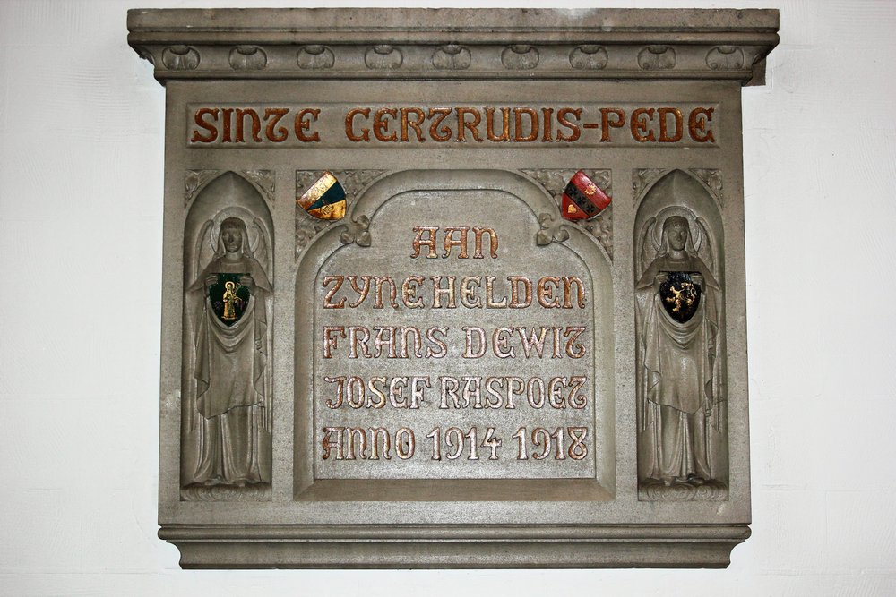 Gedenkteken Sint-Gertrudiskerk Sint-Gertrudis-Pede #2