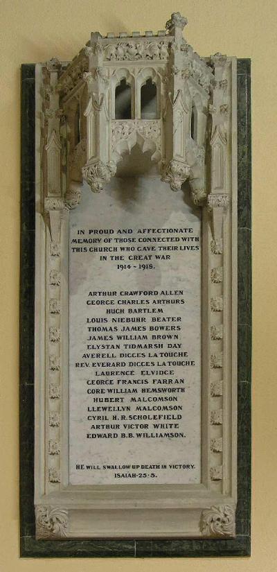 Oorlogsmonument Zion Church Rathgar #1