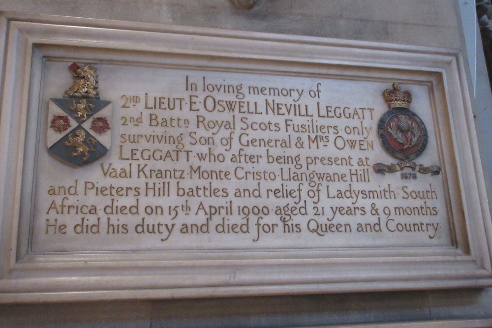 Memorials St Mary Abbots Church