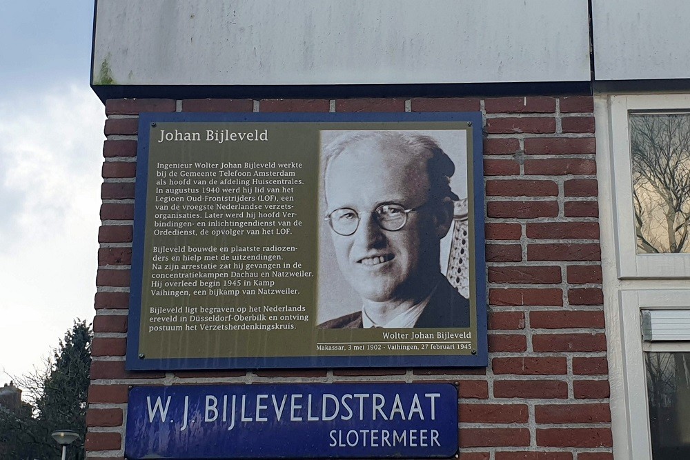 Memorial Plates Slotermeer W.J. Bijleveldstraat #1