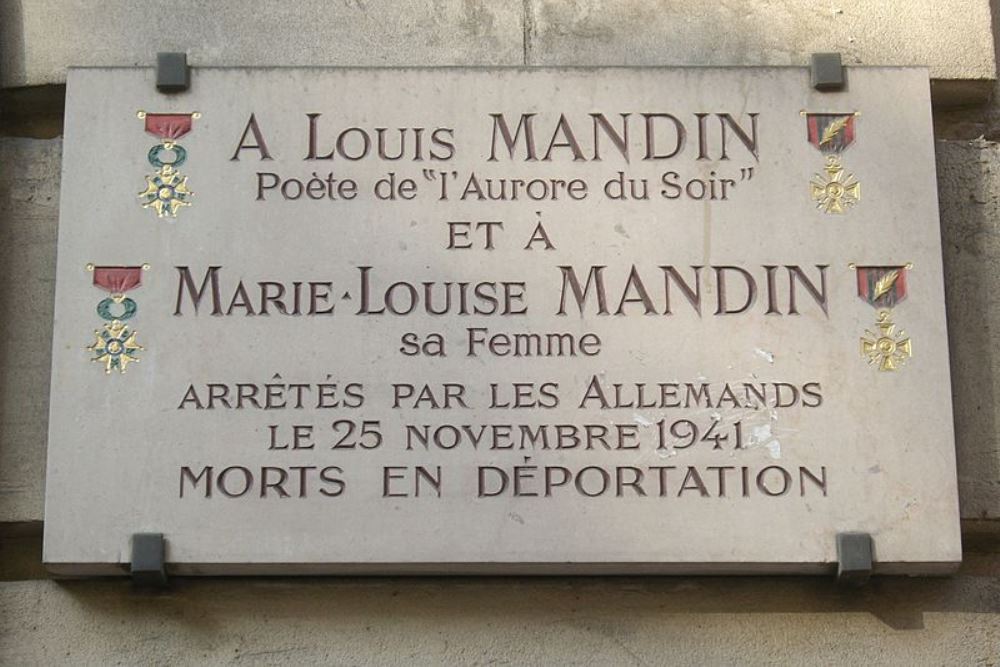Gedenkteken Louis Mandin en Marie-louise Mandin