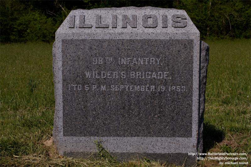 Locatie-aanduiding 98th Illinois Infantry Regiment
