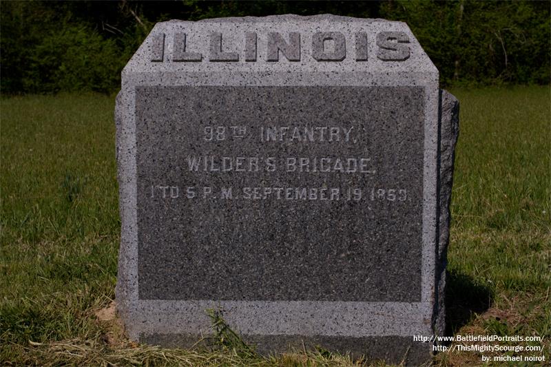 Locatie-aanduiding 98th Illinois Infantry Regiment #1