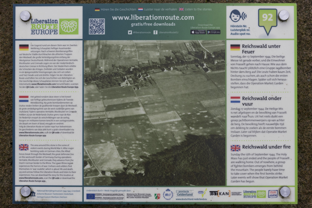 Liberation Route Marker 092: Reichswald under fire #2