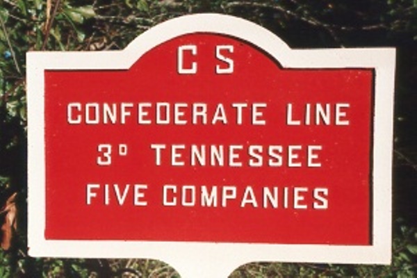 Positie-aanduiding Loopgraaf 3rd Tennessee Infantry (Confederates)