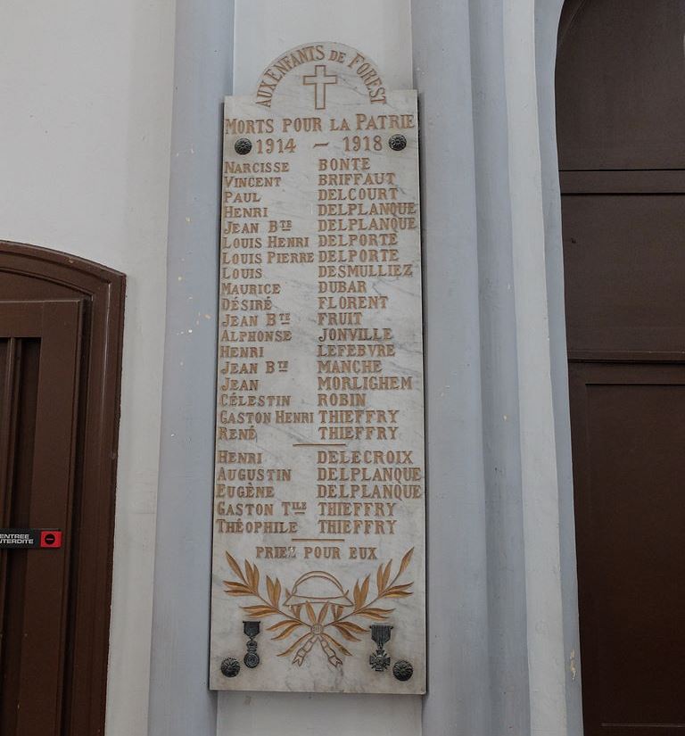 Monument Eerste Wereldoorlog Forest-sur-Marque