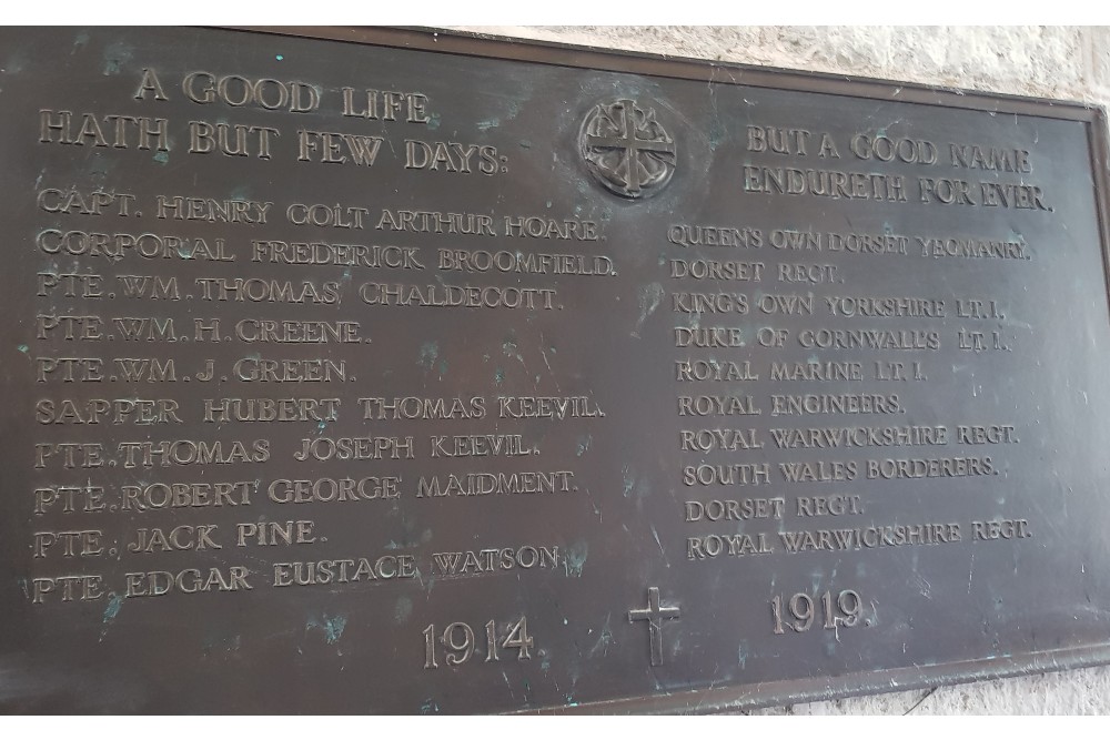 Memorials St Peter's Church Stourton