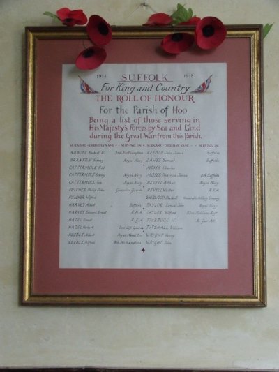 Roll of Honour St. Andrew and St. Eustachius Church #1