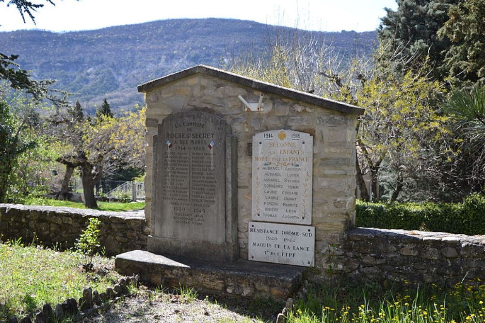 War Memorial Roche-Saint-Secret-Bconne #1