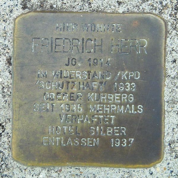 Stolperstein Aldinger Strae 90