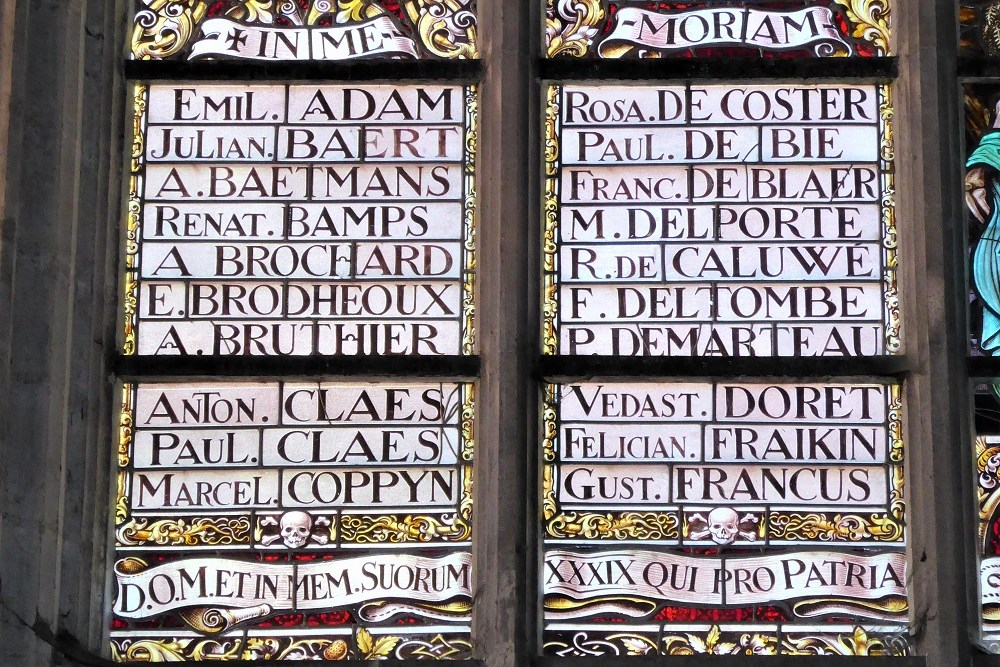 Remembrance Windows Notre-Dame du Sablon Church #2