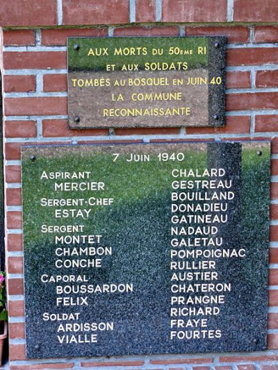 Memorial French 50th Infantry Regiment