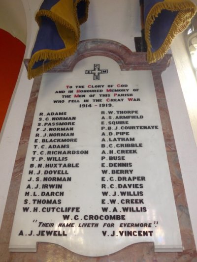 War Memorial St. Peter Ad Vincula Church Combe Martin