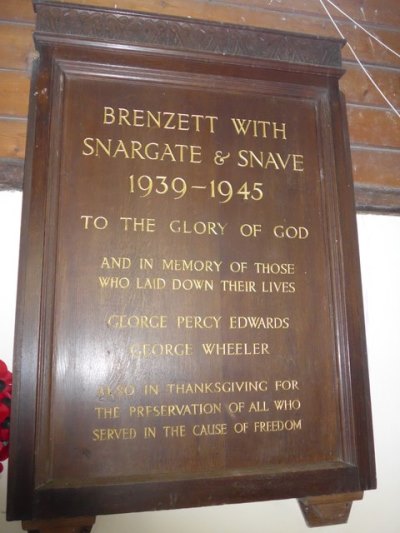 War Memorial St. Eanswith Church Brenzett #2