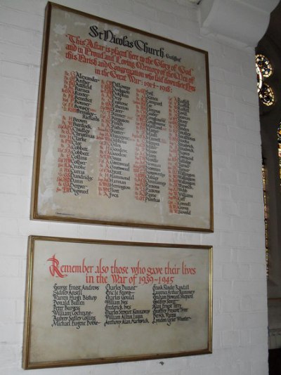 War Memorial St Nicholas Church