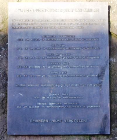 Memorial Murdered Jews Untergrombach #1