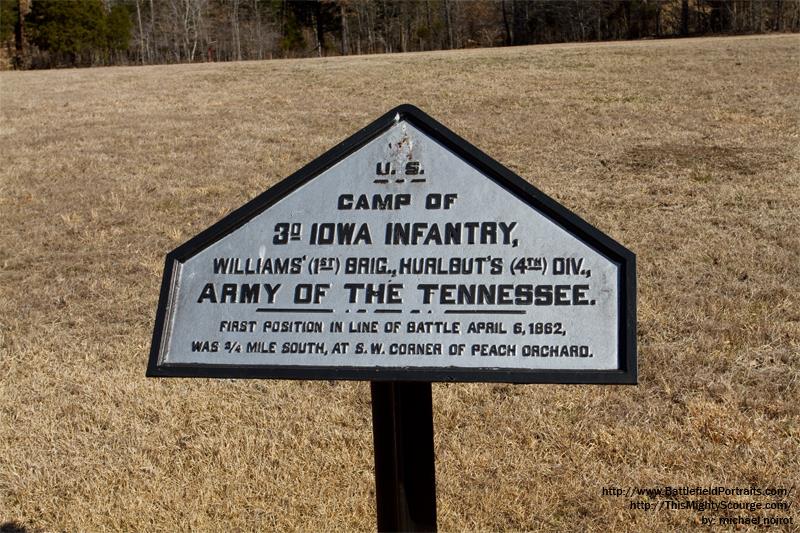 3rd Iowa Infantry Camp Marker