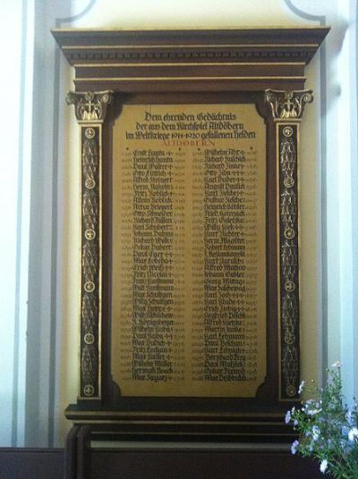 World War I Memorial Altdbern Church