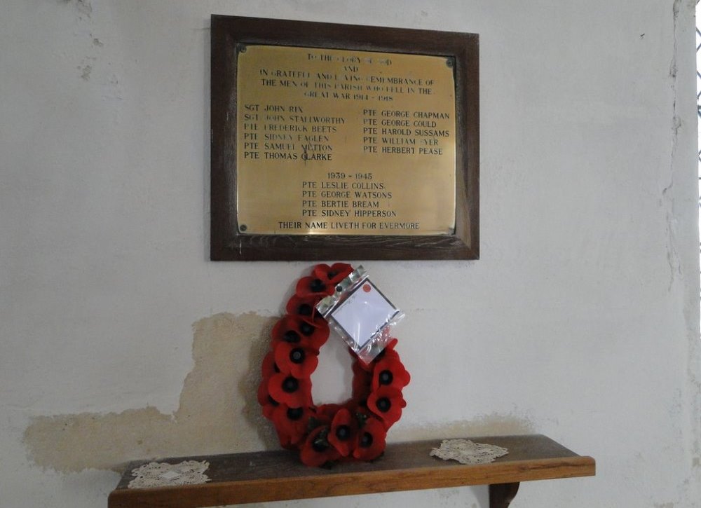 War Memorial Parish of Scoulton