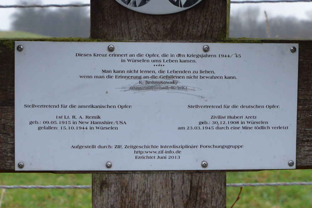 Herinneringskruis Würselen #3