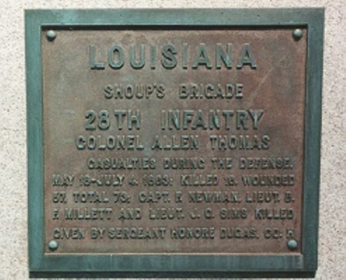 Monument 28th Louisiana Infantry (Confederates) #1