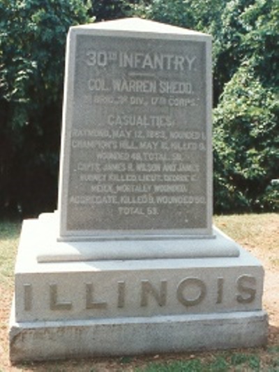 30th Illinois Infantry (Union) Monument #1