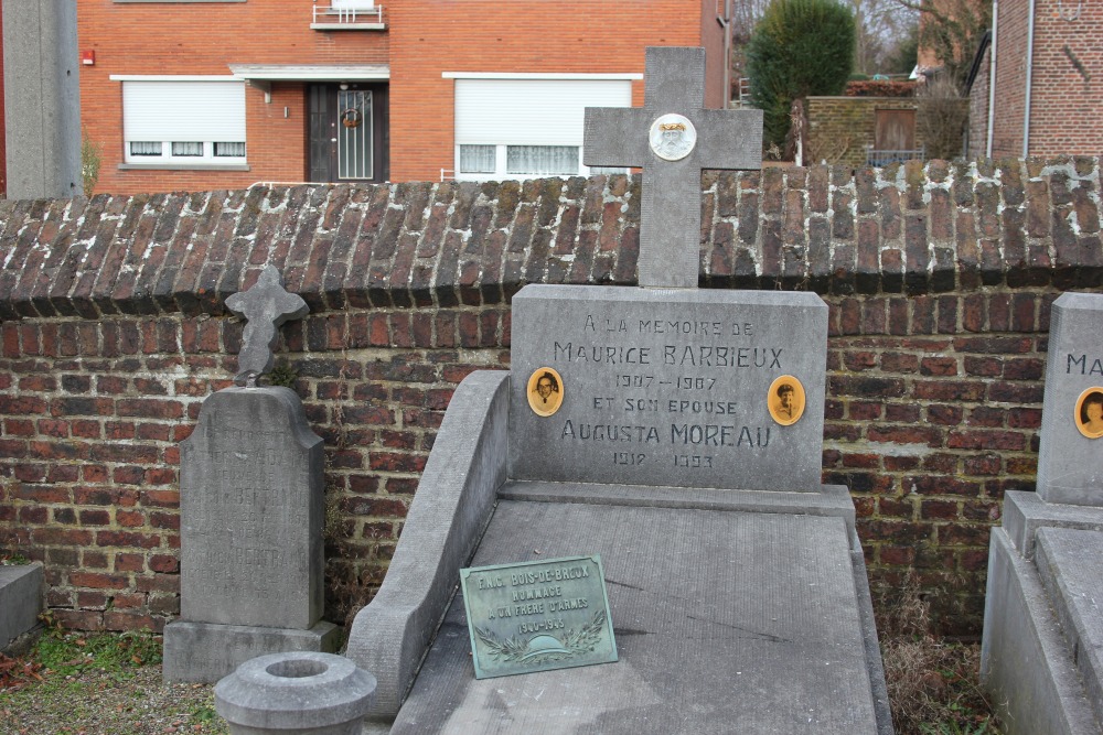 Belgische Graven Oudstrijders Grivegne Bois-de-Breux Kerkhof	 #4