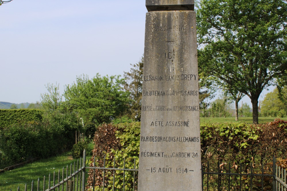 Monument Baron Jean de Crepy, Luitenant 4de Regiment Huzaren #2