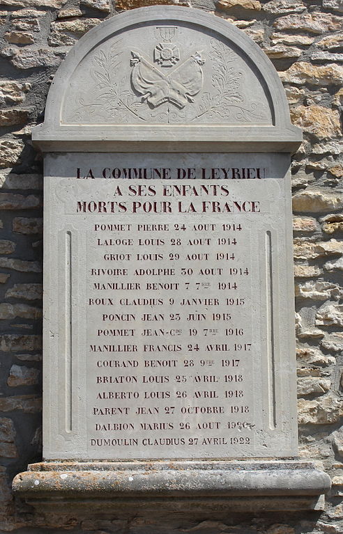 Monument Eerste Wereldoorlog Leyrieu #1