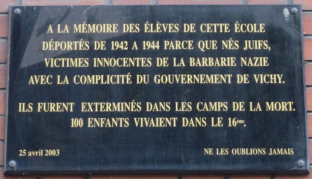 Memorial Deportation École Parc-des-Princes #1
