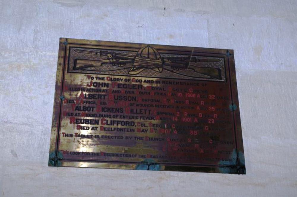 2nd Boer War Memorial St. Edwards Church