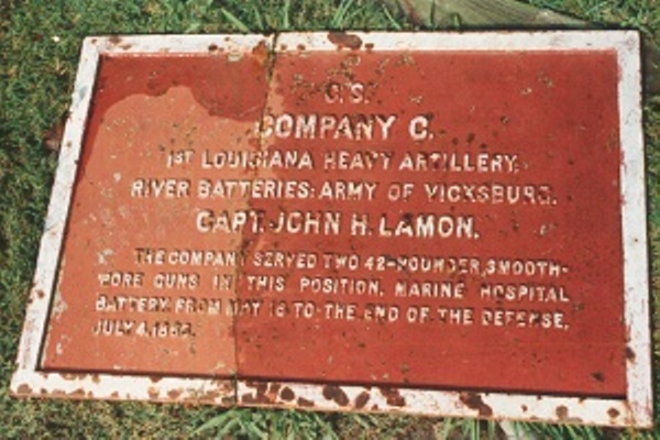Position Marker 1st Louisiana Heavy Artillery, Company C (Confederates) #1