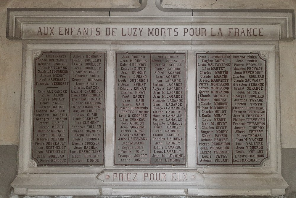 Memorials Luzy