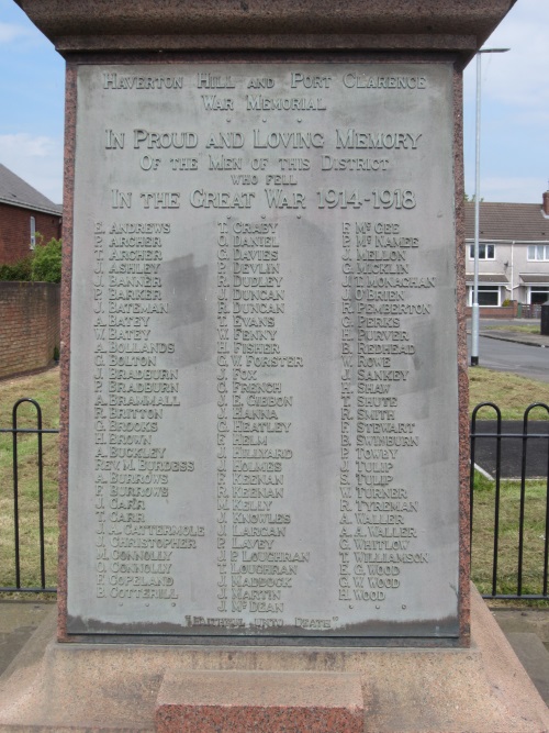 War Memorial Haverton Hill and Port Clarence #2