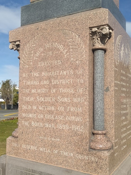 Boerenoorlogsmonument Timaru #2