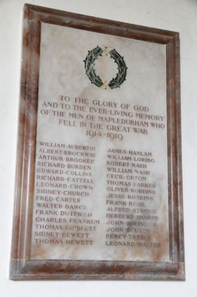 War Memorial St. Margaret Church Mapledurham #2