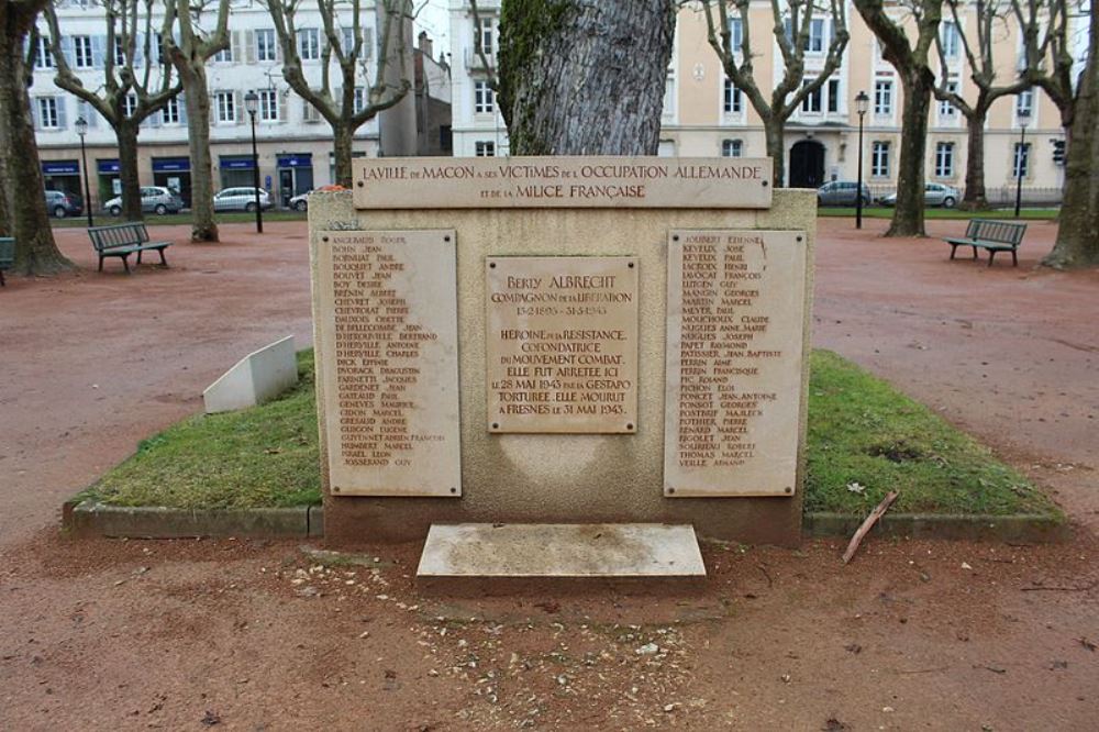 Monument Slachtoffers Duitse Bezetting Mcon