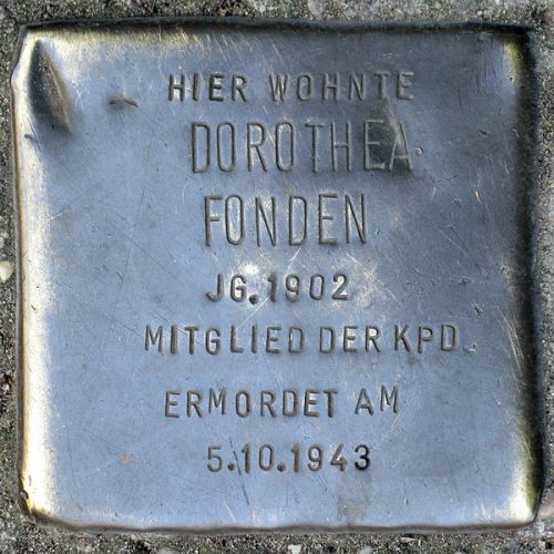 Stolperstein Oderstrae 34 #1