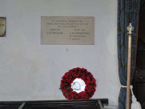 Oorlogsmonument Little Blakenham Church