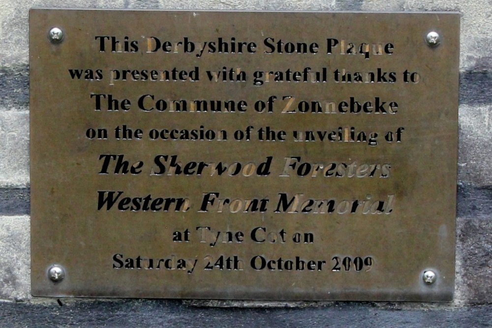 Memorial Derbyshire Stone Zonnebeke #2