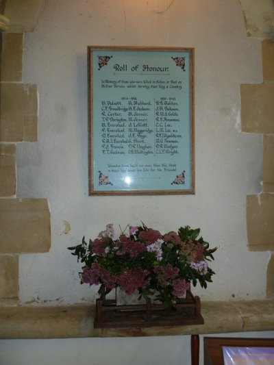 Roll of Honour St. Mary Church