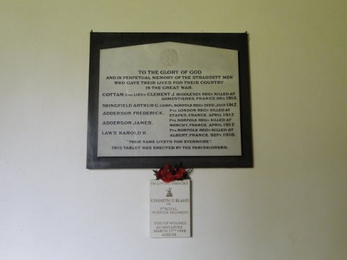 War Memorial St. Mary Church Stradsett #2