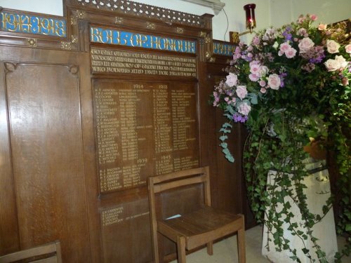 Roll of Honour St. Mary Church