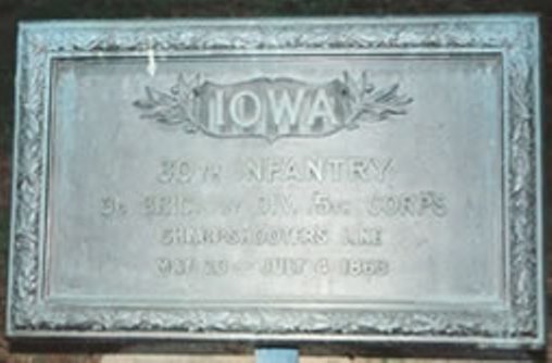 Positie-aanduiding Scherpschutterslinie 30th Iowa Infantry (Union) #1