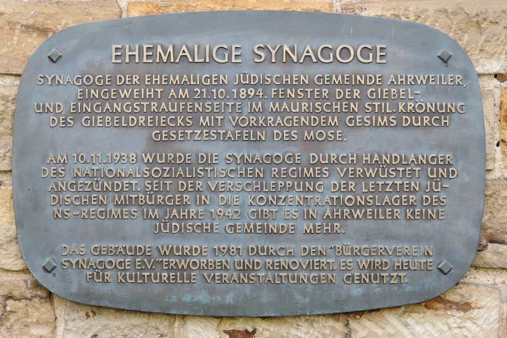 Monument Synagoge Ahrweiler #1