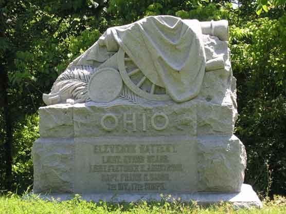 11th Battery Ohio Light Artillery (Union) Monument #1